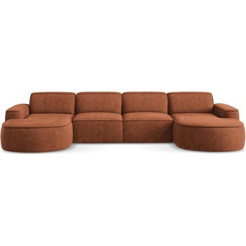 makamii Теракотен шенилов ъглов диван (U форма) Omao - Makamii (OMAO_U_61_P1_C8)