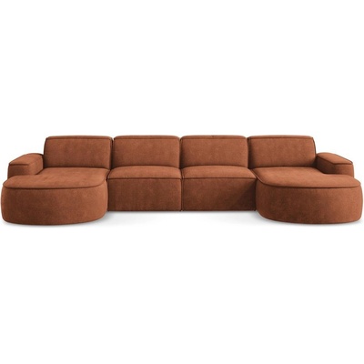makamii Теракотен шенилов ъглов диван (U форма) Omao - Makamii (OMAO_U_61_P1_C8)