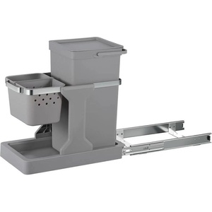 EKO-Europe Кош за вграждане EKO DECO за разделно събиране (20 л + 4 л) - сив (EKO 993120 - Grey)