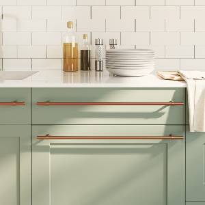 vidaXL Дръжки за шкафове, 10 бр, бронз, 480 мм, неръждаема стомана (3203718)
