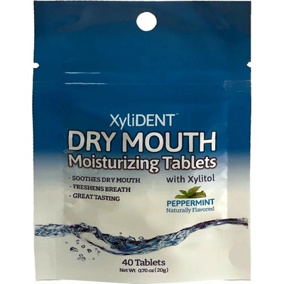 XyliDENT zvlhčujúce pastilky peppermint 40 ks