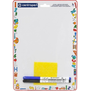 CENTROPEN Stierateľná tabuľka A4 (obojstranná) + 2 fixy