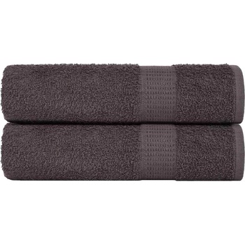 vidaXL Кърпи за баня 2 бр антрацит 100x150 см 360 gsm 100% памук (136689)