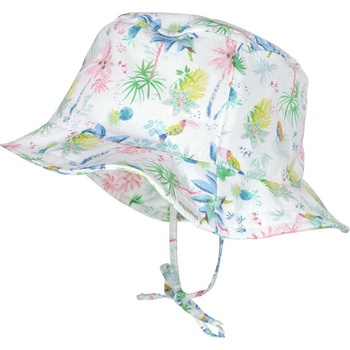 Maimo Mini Girl-Hat Bands weiß-pfau-tropenwald