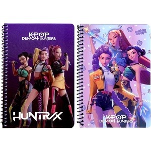  Тетрадка B5 70 листа, спирала K-Pop Demon Hunters Huntrix Lilac (364-02402)
