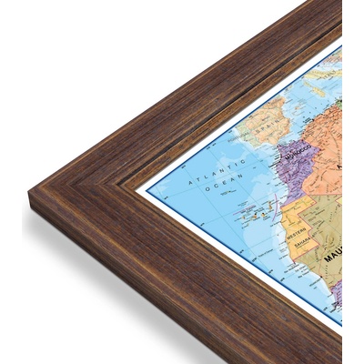 Maps International Afrika - nástěnná politická mapa 120 x 100 cm Varianta: mapa v dřevěném rámu, Provedení: Volta
