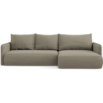 makamii Бежов разтегателен ъглов диван с място за съхранение (десен ъгъл) Nanea - Makamii (NANEA_RCF_M_24_P1_C14)