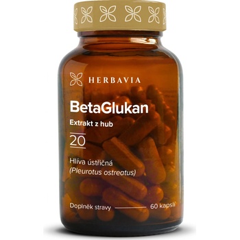 Herbavia.cz Beta 1,3 D glukan extrakt z houbyHlíva ústřičná 60 kapslí