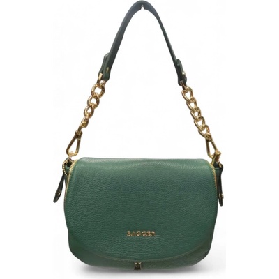 Bagger dámska kožená klopová kabelka na rameno/crossbody- smaragdovo zelená 0010