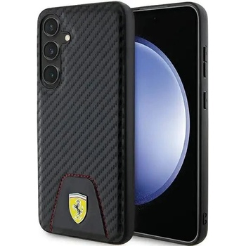 Ferrari Кейс Ferrari Carbon Stitched Bottom за Samsung Galaxy S24 Plus, черен (3666339242572)