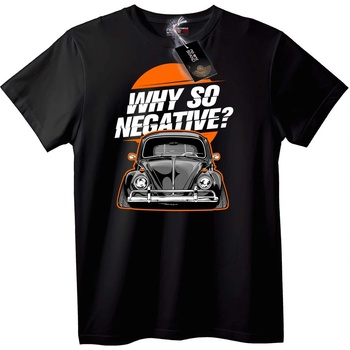 NOONEBRAND Тениска Why So Negative автомобил - 2XL, White