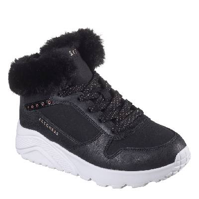 Детски маратонки Skechers Unisex Kids' Unolite High-Top Trainers - Black/Rose Gold