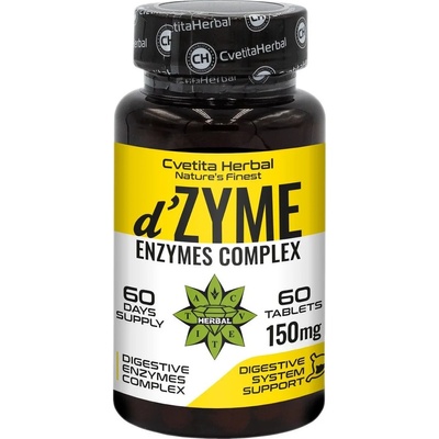 Cvetita Herbal D'Zyme, 150 mg, 60 таблетки, Cvetita Herbal