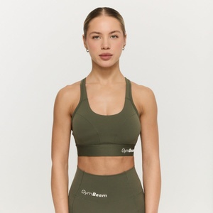 GymBeam Спортно бюстие Olive Grey S