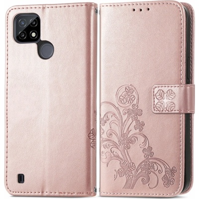 VSETKONAMOBIL 37388 ART Peňaženkový kryt Realme C21Y / C25Y FLOWERS svetloružový