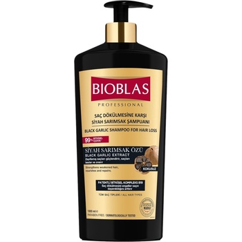 Bioblas шампоан с черен чесън 1 литър с помпа - bioblas organi care