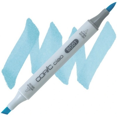 Lihová fixa COPIC Ciao oboustranná Brush & Chisel, Aqua blue (BG01)