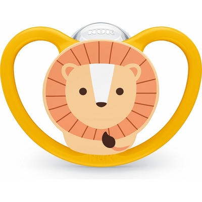 Nuk Силиконова залъгалка NUK - Space, Лъв, 6-18 месeца + кутийка (10736322-Лъв)