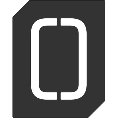 In-Design Cedulka 0 na dveře černá VPP