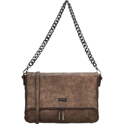 crossbody kabelka s retiazkou "Elysia" Hnedá