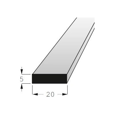 Hranolek buk 20x5mm, délka 90cm