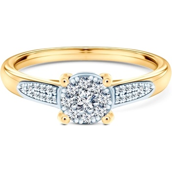 SAVICKI Годежен пръстен Savicki: двуцветно злато, диаманти