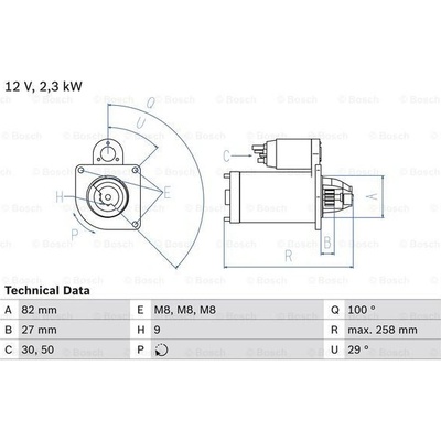 BOSCH STARTER 0 986 018 950