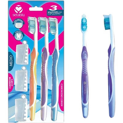 Spazzolino Setablue set Střední 3 ks