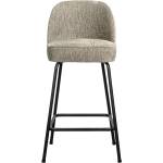 WOOOD Кремав кадифен бар стол (височина на седалката 64 cm) Vogue - WOOOD (800294-WH)