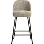 WOOOD Кремав кадифен бар стол (височина на седалката 64 cm) Vogue - WOOOD (800294-WH)