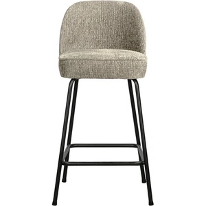 WOOOD Кремав кадифен бар стол (височина на седалката 64 cm) Vogue - WOOOD (800294-WH)