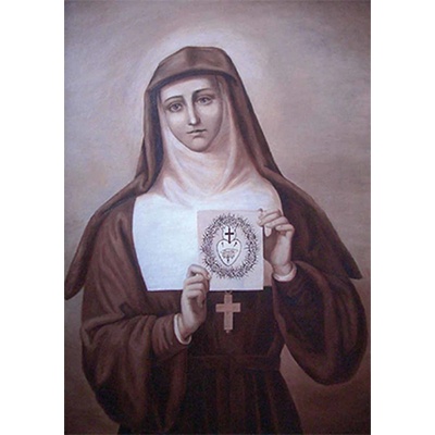 Sv. Markéta Marie Alacoque (ikona 452) Rozměry cm: A - 8x10cm