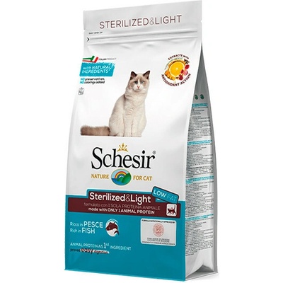 Schesir Cat Sterilized & Light Mořské ryby s rýží 1,5 kg