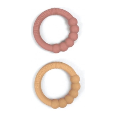 Filibabba dvojbalenie silikon hryzátek Vintage rose