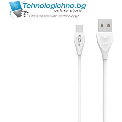 DeTech Кабел USB 2 to Type C 2A 1m DeTech DE-24C (14128)