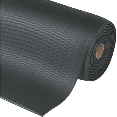 Notrax 408 Airug Plus Protiúnavová vinylová rohož s rebrovým vzorom čierna 60 cm x 18,3 m