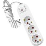 ELMARK РАЗКЛОНИТЕЛ ТРОЕН 3М H05VV- F 3G1.5MM2 С КЛЮЧ, БЯЛ (340369WH)