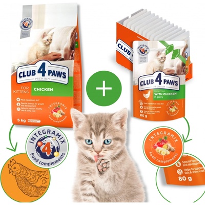 CLUB 4 PAWS Premium for kittens Chicken 5 kg