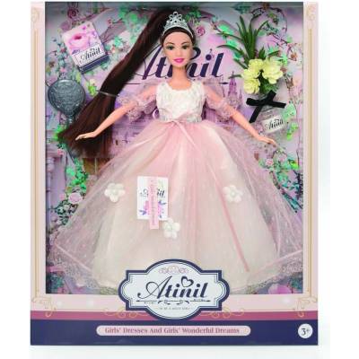 HM Studio 31SY-31521 Atinil v ružových šatách s doplnkami 28 cm