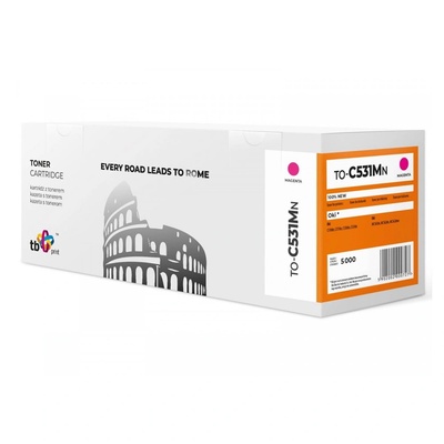 Compatible Тонер за tb (oki c531) - магента to-c531mn (to-c531mn)
