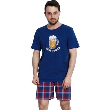 Pivo pánské pyžamo krátké modré