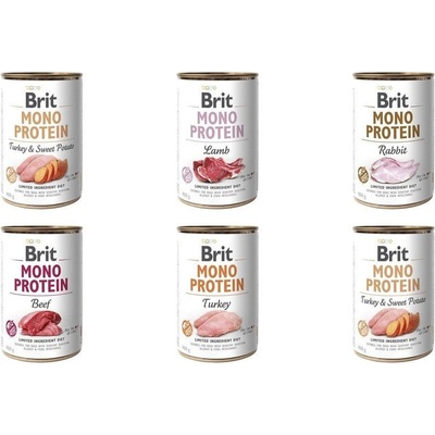 Brit Adult Mono Protein Mix příchutí 30 x 400 g