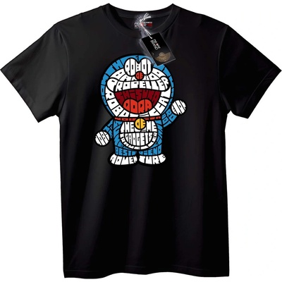 NOONEBRAND Тениска с калиграм на Doraemon - XS, Black