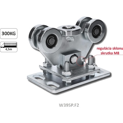 Vozík PICCOLO KLASIK do 300 kg, profil 69 x 69 mm, pozink