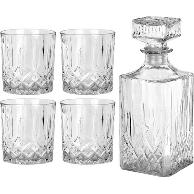 EXCELLENT KO-YE7300760 Whiskey set karafa + poháre sada 5 ks krištáľové sklo 0,9 L