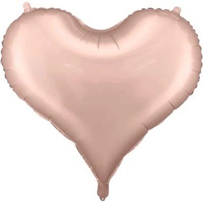 PartyDeco Balónek fóliový Srdce rose gold 61 x 53 cm