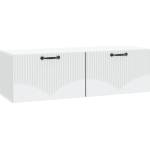 vidaXL Стенно монтиран ТВ шкаф Монтиране на стена Бяло 98 x 31 x 30 см (899065)