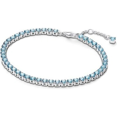 Pandora tenisový Nadčasový světle modrý náramek 591469C03 Tenisový náramek PANDORA Světle modrý 18 cm 591469C03-18