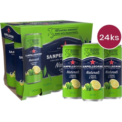 Sanpellegrino Limone & Menta plech 24 x 330 ml