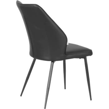 Carmen Трапезен стол laredo y силиконова кожа - черен 60 (b3532142)